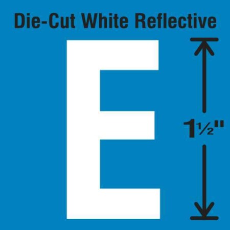 LetterLabel, Vinyl, 1-1/2inH, 7/8inW, PK5 MPN:DWR-1.5-E-5
