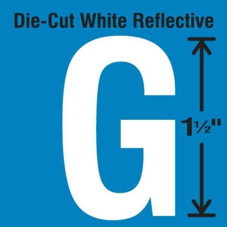 LetterLabel, Vinyl, 1-1/2inH, 7/8inW, PK5 MPN:DWR-1.5-G-5