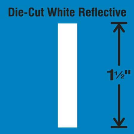LetterLabel, Vinyl, 1-1/2inH, 7/8inW, PK5 MPN:DWR-1.5-I-5