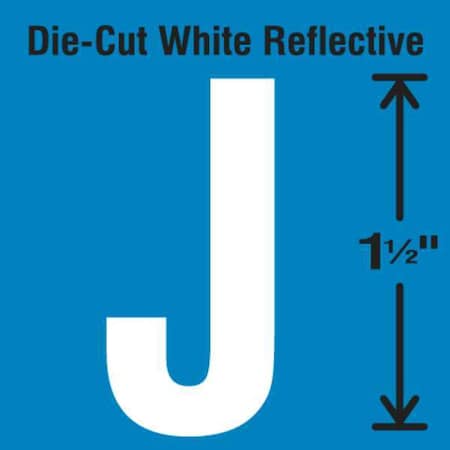 LetterLabel, Vinyl, 1-1/2inH, 7/8inW, PK5 MPN:DWR-1.5-J-5