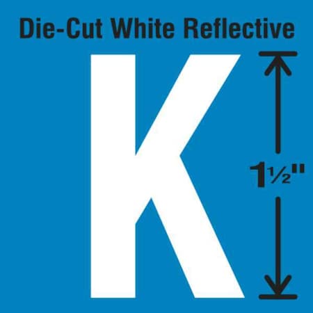 LetterLabel, Vinyl, 1-1/2inH, 7/8inW, PK5 MPN:DWR-1.5-K-5