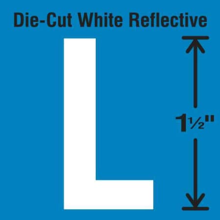 LetterLabel, Vinyl, 1-1/2inH, 7/8inW, PK5 MPN:DWR-1.5-L-5