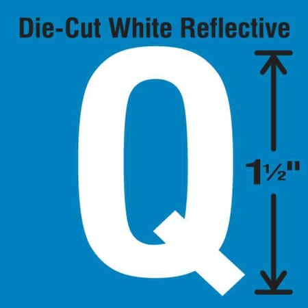 LetterLabel, Vinyl, 1-1/2inH, 7/8inW, PK5 MPN:DWR-1.5-Q-5