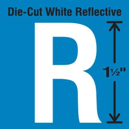 LetterLabel, Vinyl, 1-1/2inH, 7/8inW, PK5 MPN:DWR-1.5-R-5