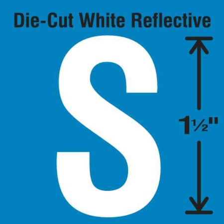 LetterLabel, Vinyl, 1-1/2inH, 7/8inW, PK5 MPN:DWR-1.5-S-5