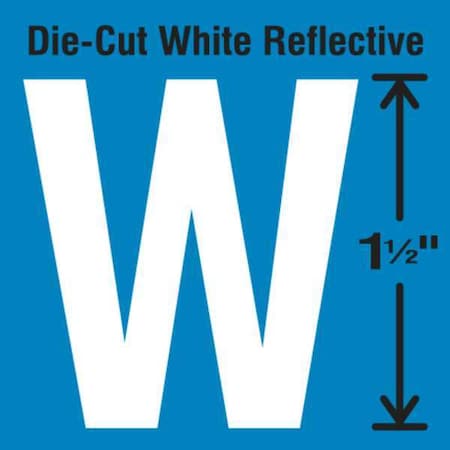 LetterLabel, Vinyl, 1-1/2inH, 7/8inW, PK5 MPN:DWR-1.5-W-5