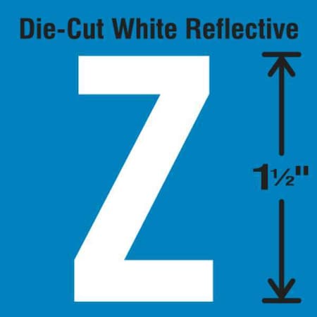 LetterLabel, Vinyl, 1-1/2inH, 7/8inW, PK5 MPN:DWR-1.5-Z-5