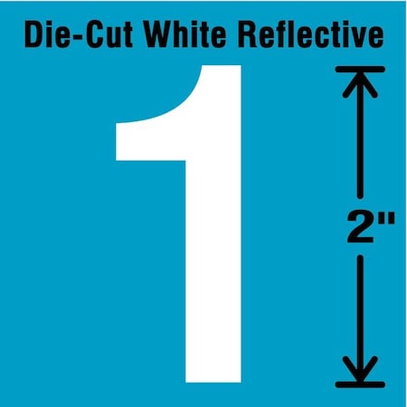 NumberLabel, Vinyl, 2inH, 1-1/4inW, PK5 MPN:DWR-2-1-5