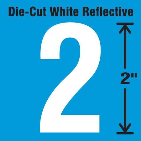NumberLabel, Vinyl, 2inH, 1-1/4inW, PK5 MPN:DWR-2-2-5