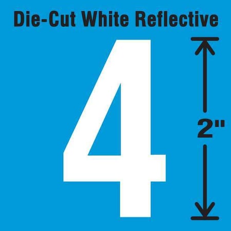 NumberLabel, Vinyl, 2inH, 1-1/4inW, PK5 MPN:DWR-2-4-5
