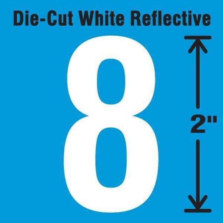 NumberLabel, Vinyl, 2inH, 1-1/4inW, PK5 MPN:DWR-2-8-5
