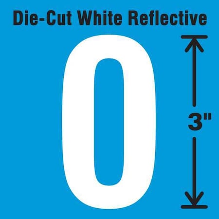 NumberLabel, Vinyl, 3inH, 1-3/4inW, PK5 MPN:DWR-3-0-5