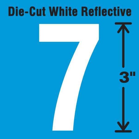 Number Label, Vinyl, 3 in H, 1-3/4 in W, PK5 MPN:DWR-3-7-5