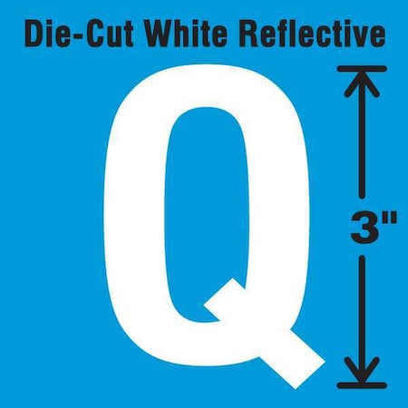 LetterLabel, Vinyl, 3inH, 1-3/4inW, PK5 MPN:DWR-3-Q-5