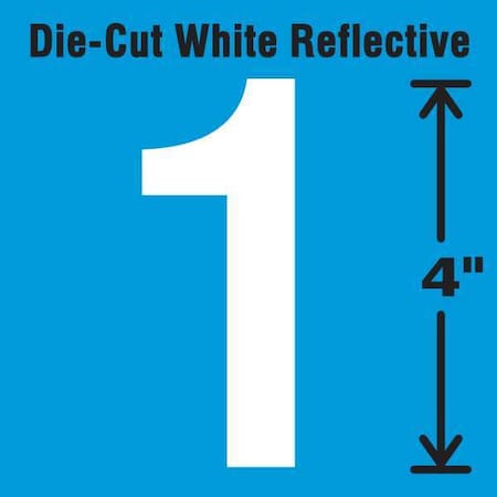 Number Label, Vinyl, 4 in H, 2-1/2 in W, PK5 MPN:DWR-4-1-5