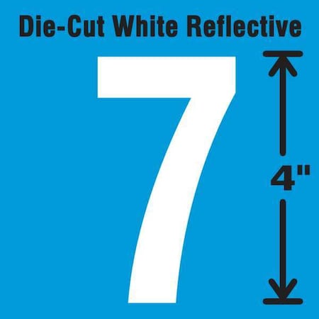 Number Label, Vinyl, 4 in H, 2-1/2 in W, PK5 MPN:DWR-4-7-5