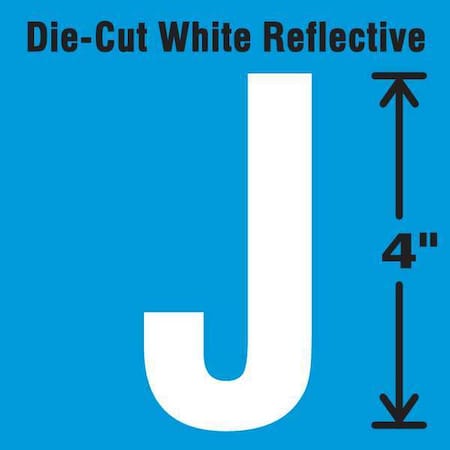 LetterLabel, Vinyl, 4inH, 2-1/2inW, PK5 MPN:DWR-4-J-5