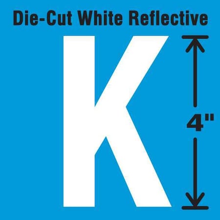 LetterLabel, Vinyl, 4inH, 2-1/2inW, PK5 MPN:DWR-4-K-5