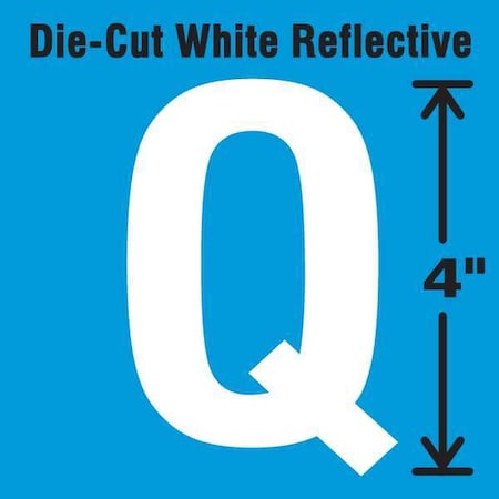 LetterLabel, Vinyl, 4inH, 2-1/2inW, PK5 MPN:DWR-4-Q-5