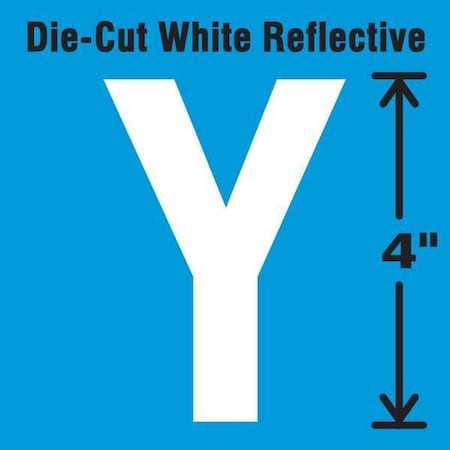 LetterLabel, Vinyl, 4inH, 2-1/2inW, PK5 MPN:DWR-4-Y-5