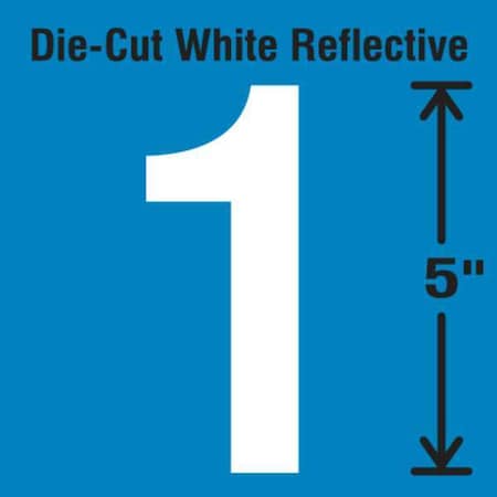 NumberLabel, Vinyl, 5inH, 1-1/8inW, PK5 MPN:DWR-5-1-5