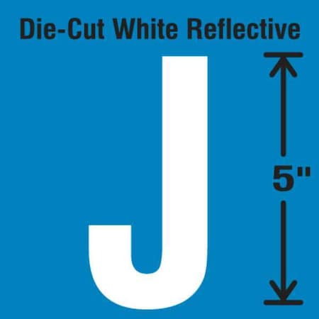 LetterLabel, Vinyl, 5inH, 2-3/4inW, PK5 MPN:DWR-5-J-5