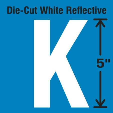 LetterLabel, Vinyl, 5inH, 2-3/4inW, PK5 MPN:DWR-5-K-5