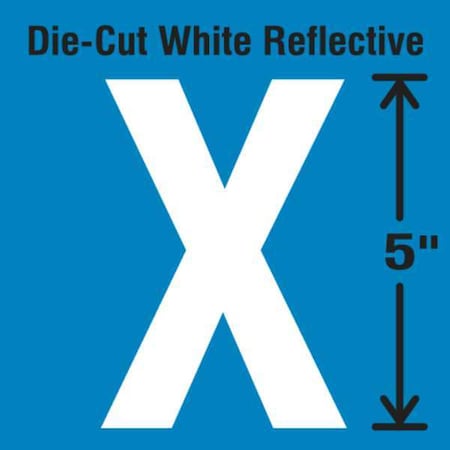 LetterLabel, Vinyl, 5inH, 2-3/4inW, PK5 MPN:DWR-5-X-5
