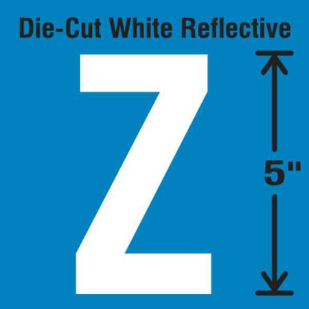 LetterLabel, Vinyl, 5inH, 2-3/4inW, PK5 MPN:DWR-5-Z-5