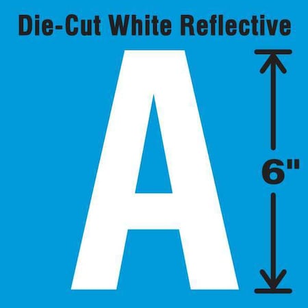 Letter Label, Vinyl, 6 in H, 2-3/4 in W MPN:DWR-6-A-EA