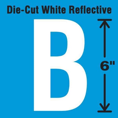 Letter Label, Vinyl, 6 in H, 2-3/4 in W MPN:DWR-6-B-EA