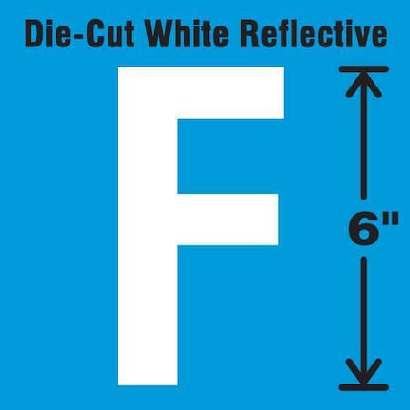 Letter Label, Vinyl, 6 in H, 3 in W MPN:DWR-6-F-EA