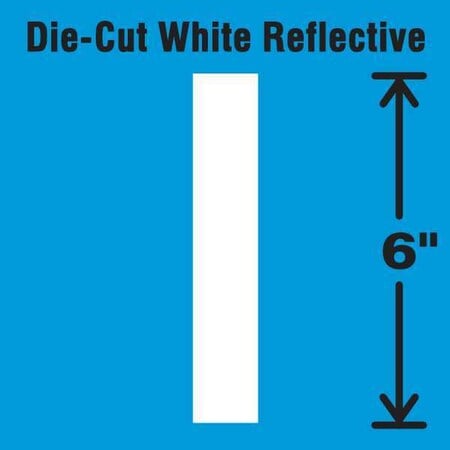 Letter Label, Vinyl, 6 in H, 2-3/4 in W MPN:DWR-6-I-EA