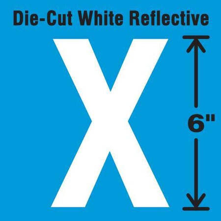 Letter Label, Vinyl, 6 in H, 2-3/4 in W MPN:DWR-6-X-EA