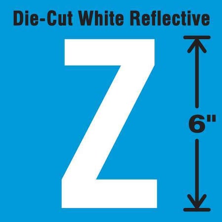 Letter Label, Vinyl, 6 in H, 2-3/4 in W MPN:DWR-6-Z-EA