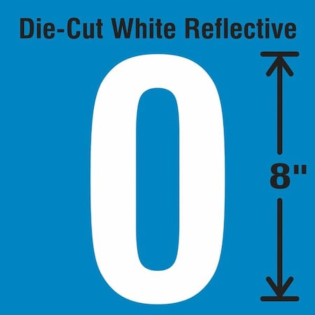 Number Label, Vinyl, White, Number 0, 8