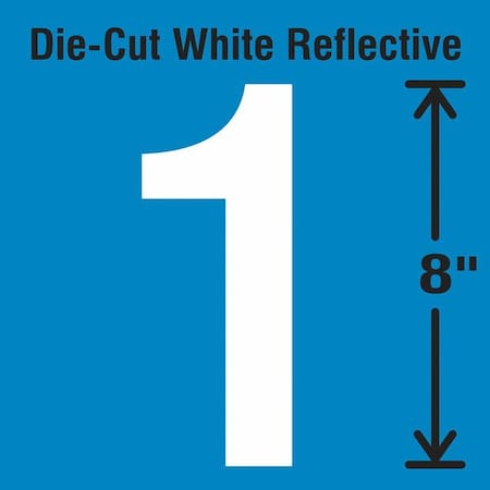 Number Label, Vinyl, White, Number 1, 8