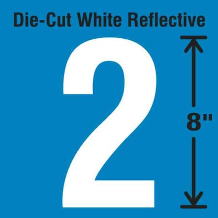 Number Label, Vinyl, White, Number 2, 8