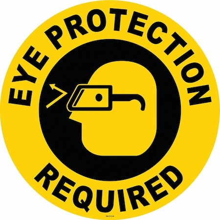 Anti-Slip Floor Sign, 17 in H, 17 in W, Vinyl, Circle, English, FS-17-114 MPN:FS-17-114