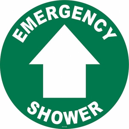 Floor Sign, 17 in H, 17 in W, Vinyl, Circle, English, FS-17-125 MPN:FS-17-125