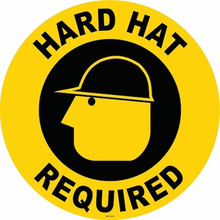Anti-Slip Floor Sign, 17 in H, 17 in W, Vinyl, Circle, English, FS-17-313 MPN:FS-17-313