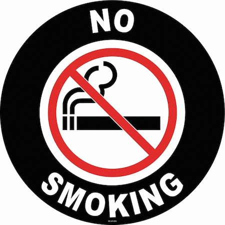 Anti-Slip Floor Sign, 17 in H, 17 in W, Vinyl, Circle, English, FS-17-316 MPN:FS-17-316