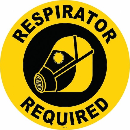 Anti-Slip Floor Sign, 17 in H, 17 in W, Vinyl, Circle, English, FS-17-319 MPN:FS-17-319