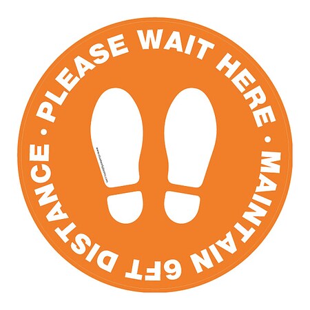 Safety Sign, 17 in H, 17 in W, Vinyl, Circle, English, FS-17-725 MPN:FS-17-725