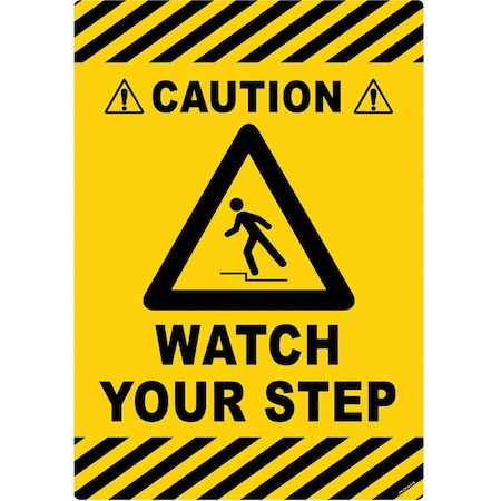 Floor Sign, 20 in H, 14 in W, Vinyl, Vertical Rectangle, English, FS-2014-612 MPN:FS-2014-612