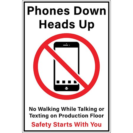 Floor Sign, 24INx16IN, Red/black MPN:FS-2416-615