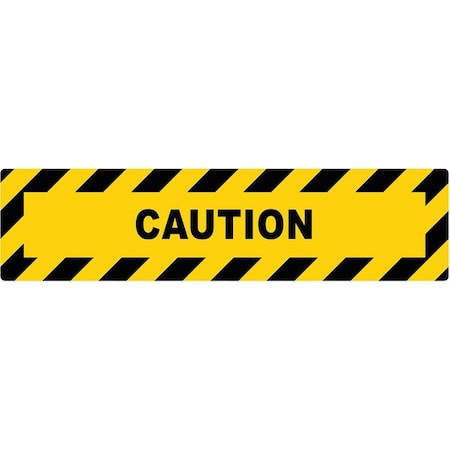 Anti-Slip Floor Sign, 6 in H, 24 in W, Vinyl, Horizontal Rectangle, English, FS-624-207 MPN:FS-624-207