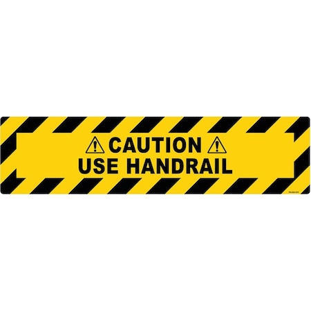Floor Sign, 6 in H, 24 in W, Vinyl, Horizontal Rectangle, English, FS-624-618 MPN:FS-624-618