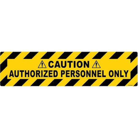 Floor Sign, 6 in H, 24 in W, Vinyl, Horizontal Rectangle, English, FS-624-620 MPN:FS-624-620