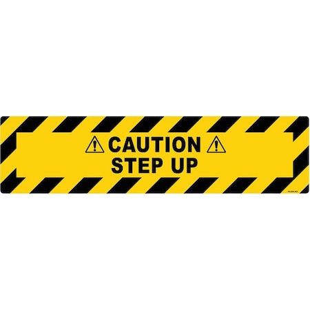 Floor Sign, 6 in H, 24 in W, Vinyl, Horizontal Rectangle, English, FS-624-622 MPN:FS-624-622